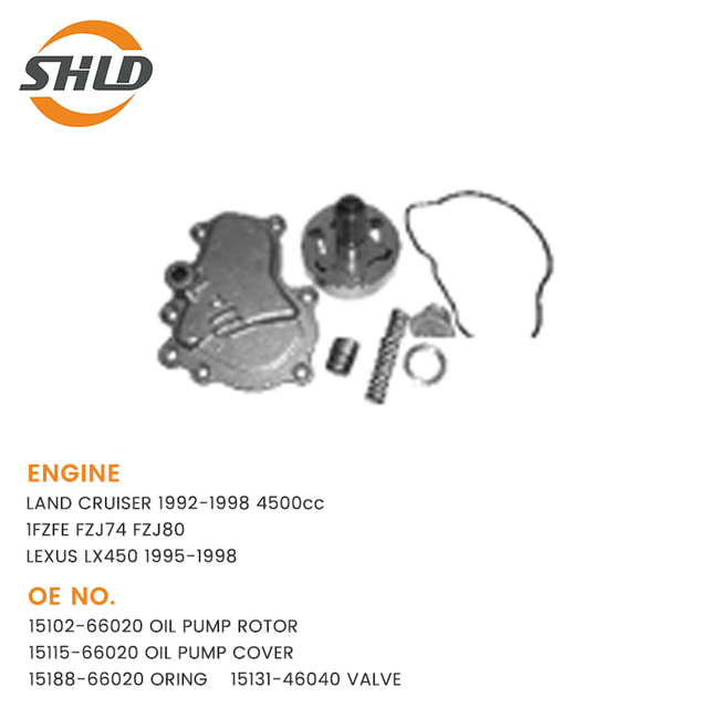 15102-66020 دوار مضخة الزيت 15115-66020 غطاء مضخة الزيت 15188-66020 ORING 15131-46040 YSK-TA1394K 1FZFE FZJ74 FZJ80 LEXUS LX450